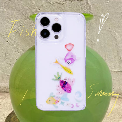 Swimming Fish Quicksand Phone Case | Phone Accessories
