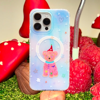Festive Whimsy: Christmas Fairy Bear Phone Case With MagSafe
