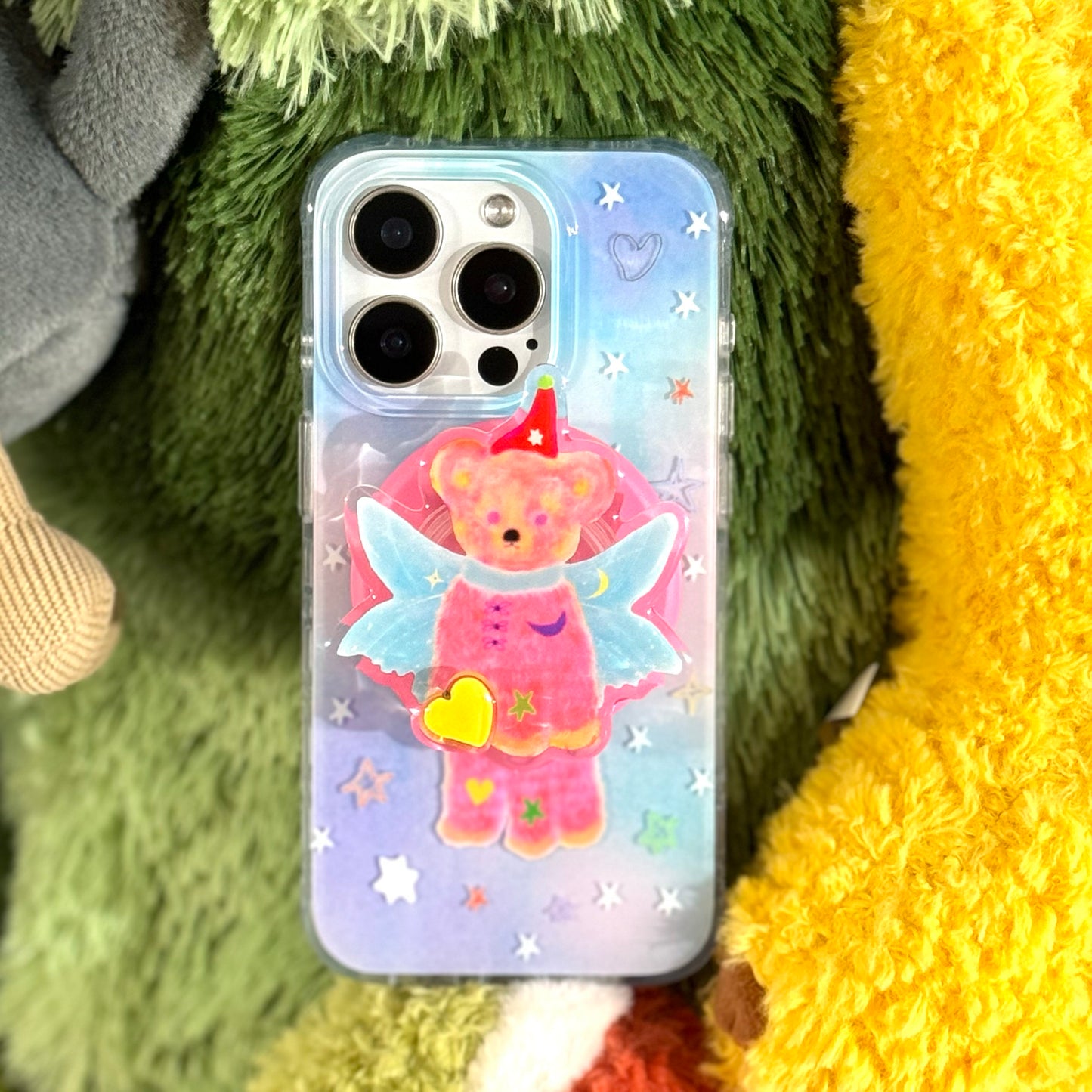 Festive Whimsy: Christmas Fairy Bear Phone Case With MagSafe
