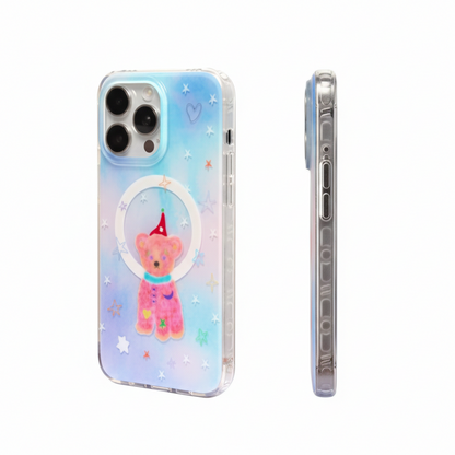 Festive Whimsy: Christmas Fairy Bear Phone Case With MagSafe