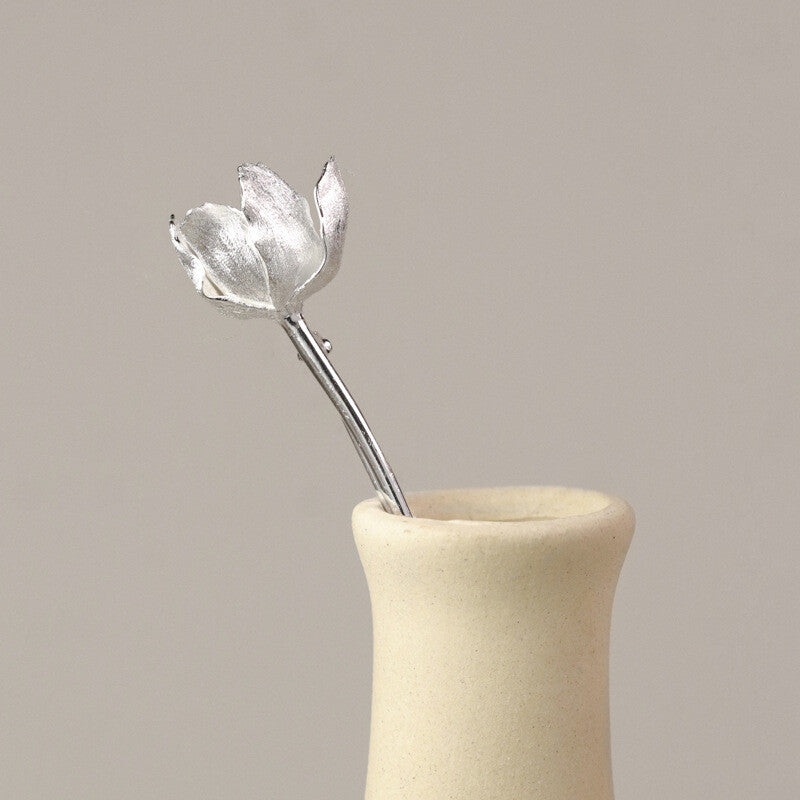 This Moment Sterling Silver Tulip Brooch