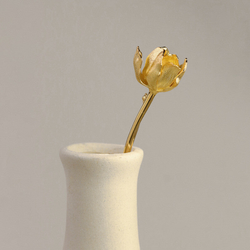 This Moment Sterling Silver Tulip Brooch