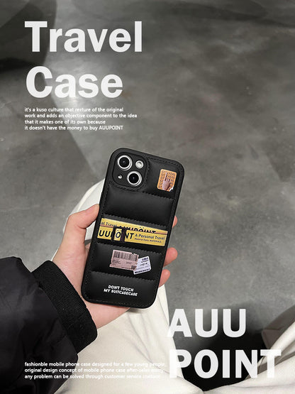 Ticket Printed Puff Phone Case