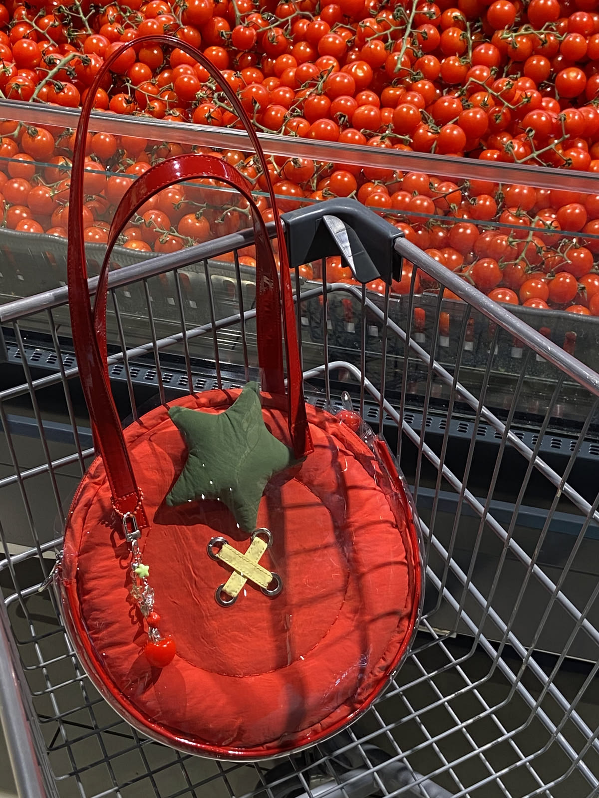 Tomato Button Shoulder Bag