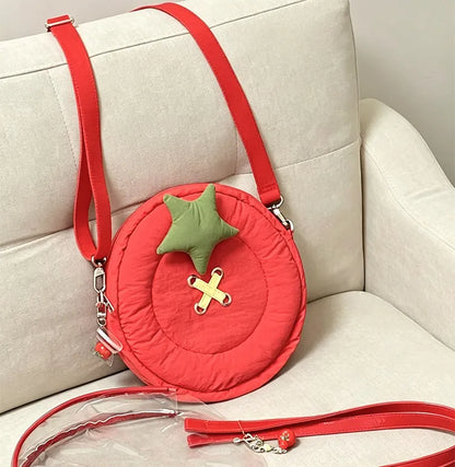 Tomato Button Shoulder Bag