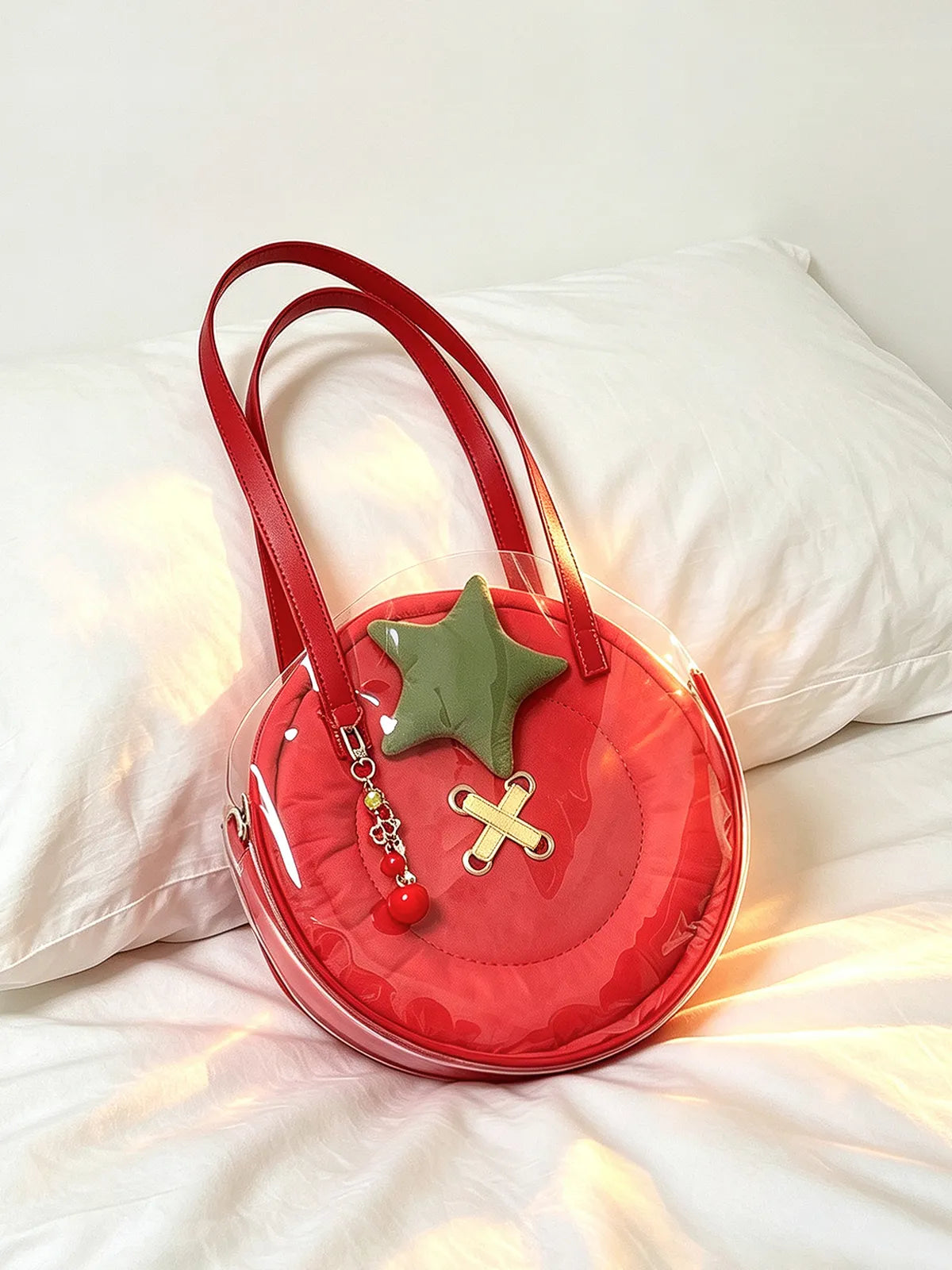 Tomato Button Shoulder Bag