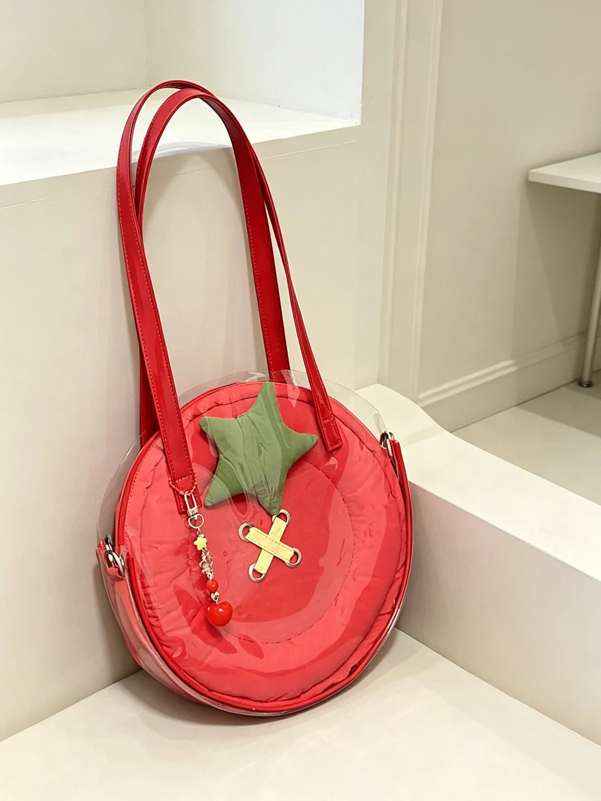 Tomato Button Shoulder Bag