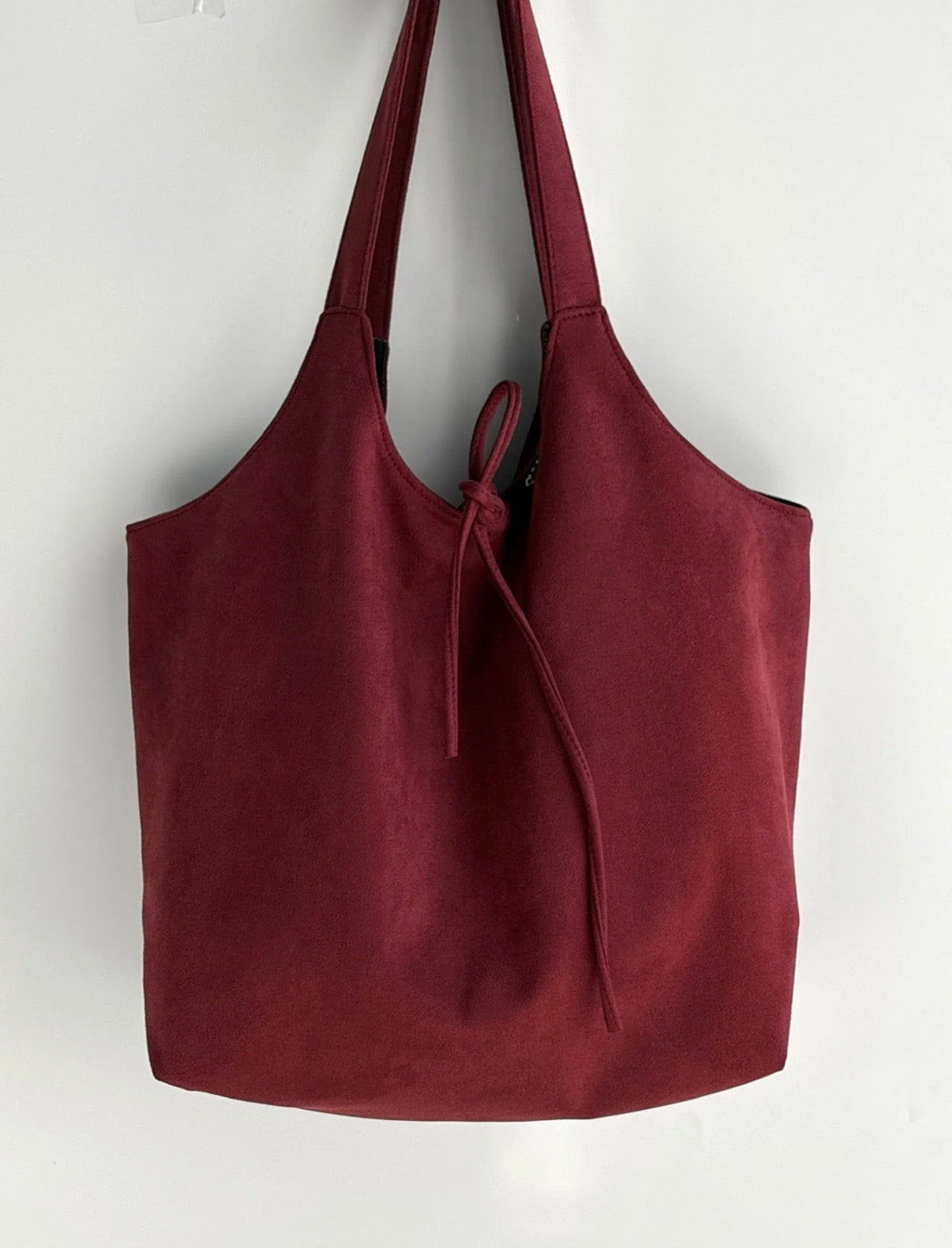 [Chinoiserie] Traditional Pattern Double-Sided Suede Hobo Bag