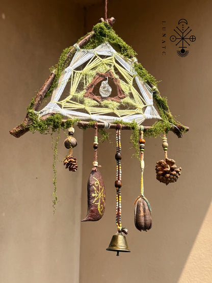 Triangle Green Moss Dreamcatcher