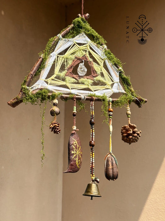 Triangle Green Moss Dreamcatcher