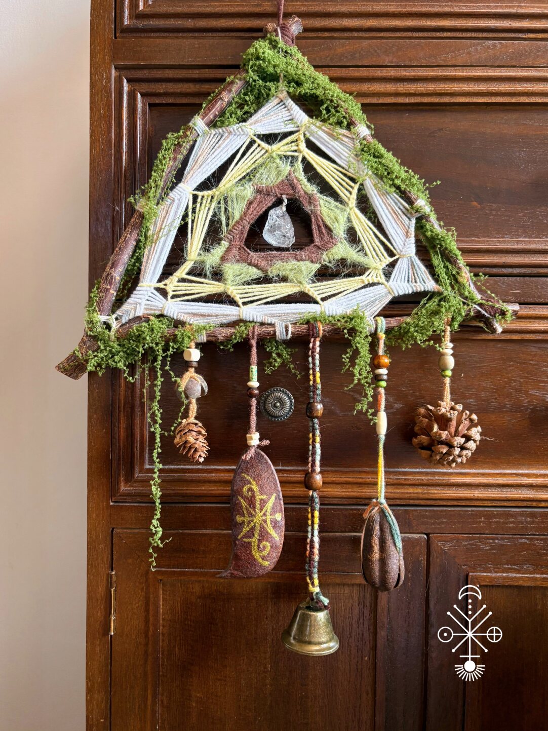 Triangle Green Moss Dreamcatcher