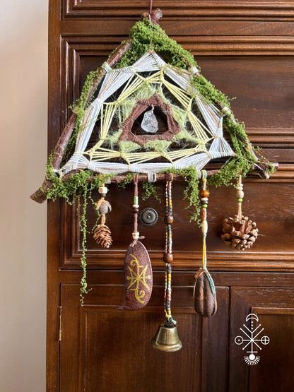 Triangle Green Moss Dreamcatcher