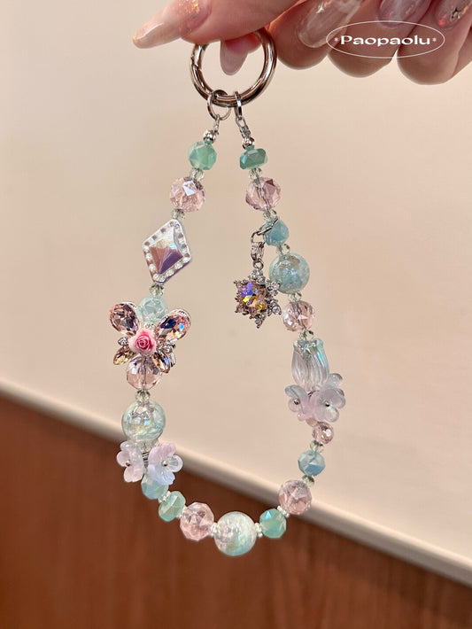Tulip Butterfly Snowflake Beaded Phone Charm