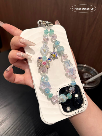 Tulip Butterfly Snowflake Beaded Phone Charm