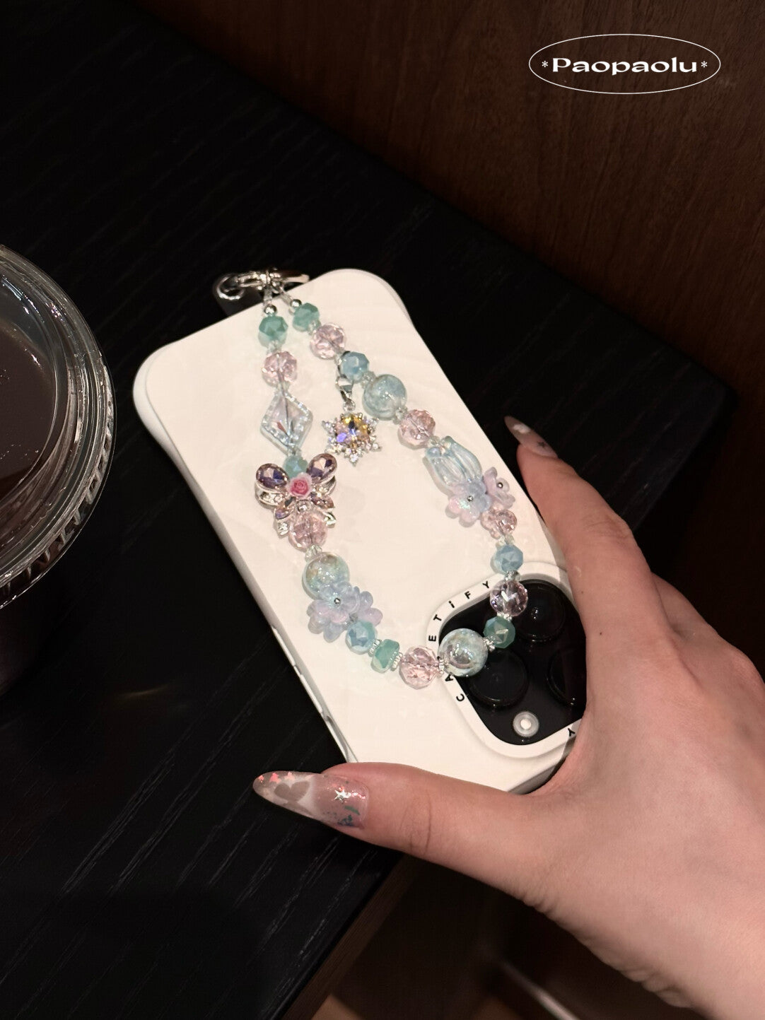 Tulip Butterfly Snowflake Beaded Phone Charm
