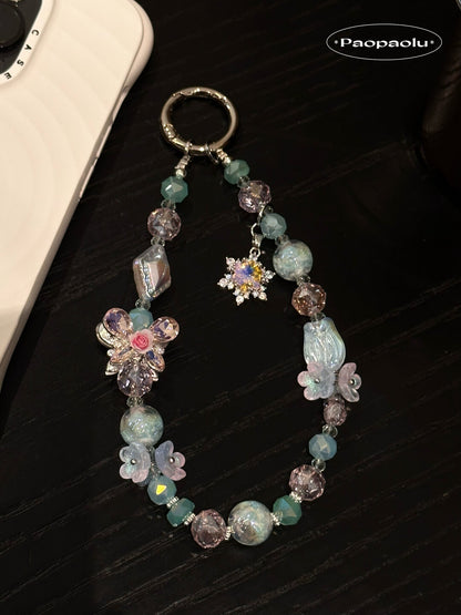 Tulip Butterfly Snowflake Beaded Phone Charm