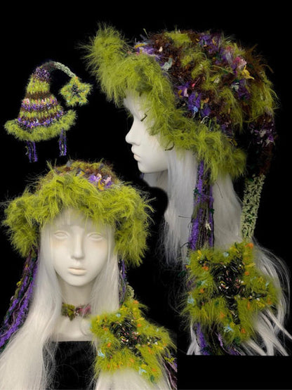 Twilight Star Crochet Long-tailed Witch's Hat