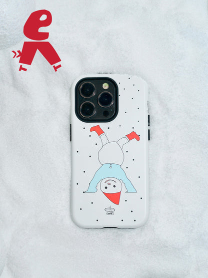 Upside Down Snowman Double Layer Phone Case