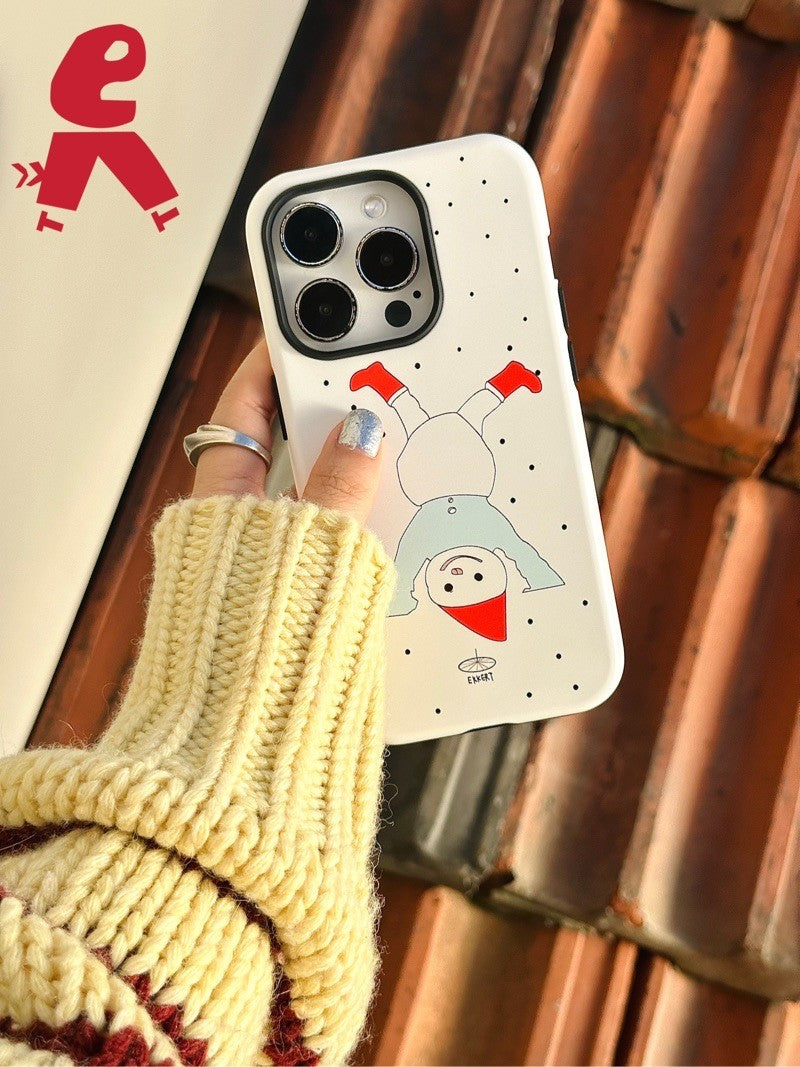 Upside Down Snowman Double Layer Phone Case