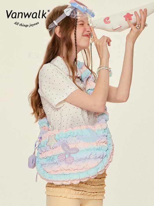 VANWALK Bubble Island Ruffled Cloud Crossbody Bag