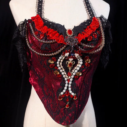 Vampire Countess Rib Cage Corset Mermaid Dress