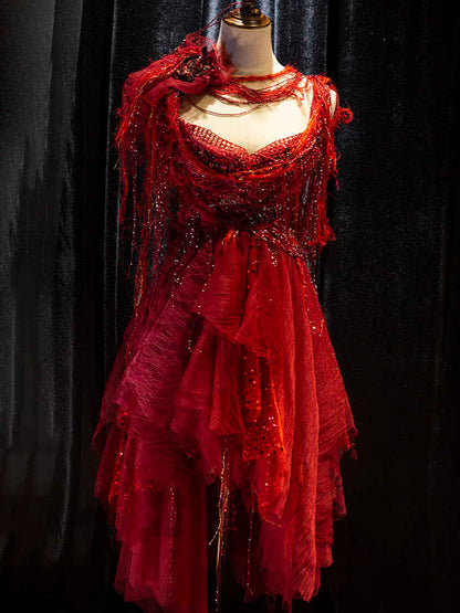 Vampire Princess Beaded Tassel Dress