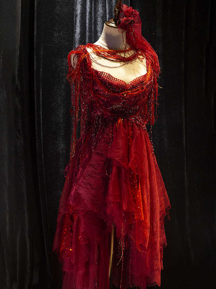 Vampire Princess Beaded Tassel Dress Accessories Three Fleas