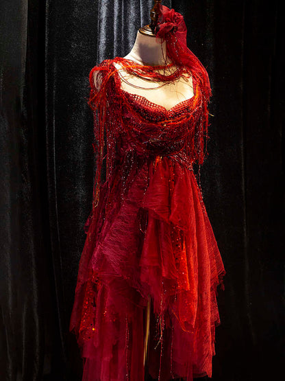 Vampire Princess Beaded Tassel Dress