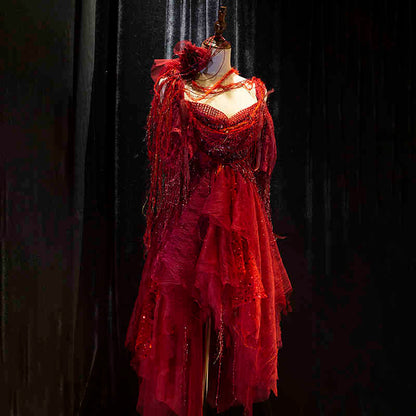 Vampire Princess Beaded Tassel Dress