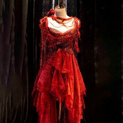 Vampire Princess Beaded Tassel Dress