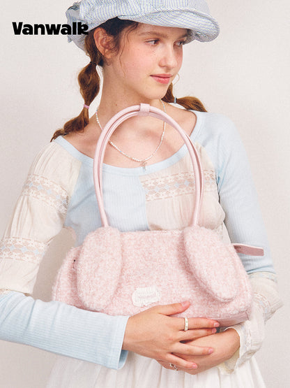 Vanwalk Cocoapie Fluffy Bunny Ear Shoulder Bag