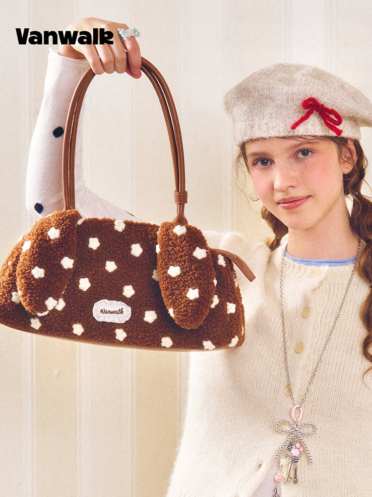 Vanwalk Cocoapie Fluffy Bunny Ear Shoulder Bag