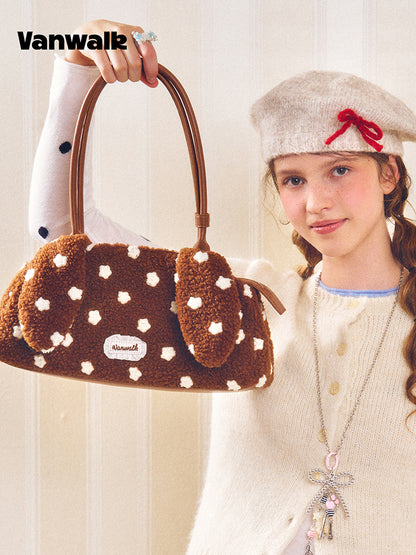 Vanwalk Cocoapie Fluffy Bunny Ear Shoulder Bag
