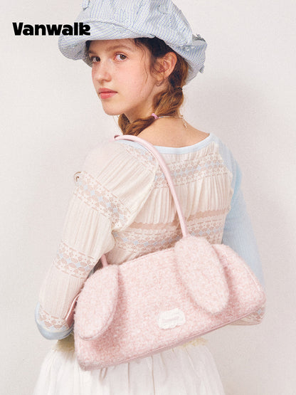 Vanwalk Cocoapie Fluffy Bunny Ear Shoulder Bag