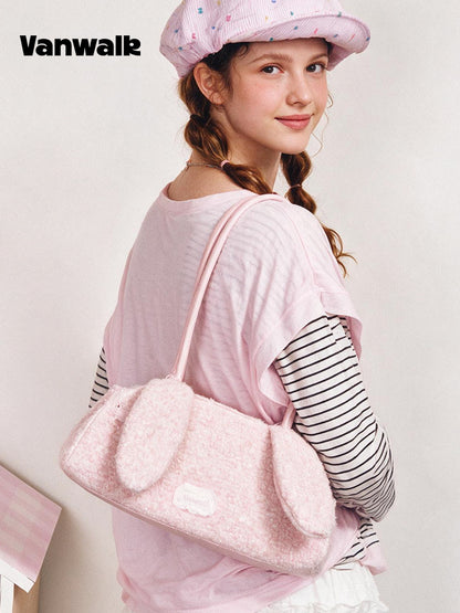 Vanwalk Cocoapie Fluffy Bunny Ear Shoulder Bag