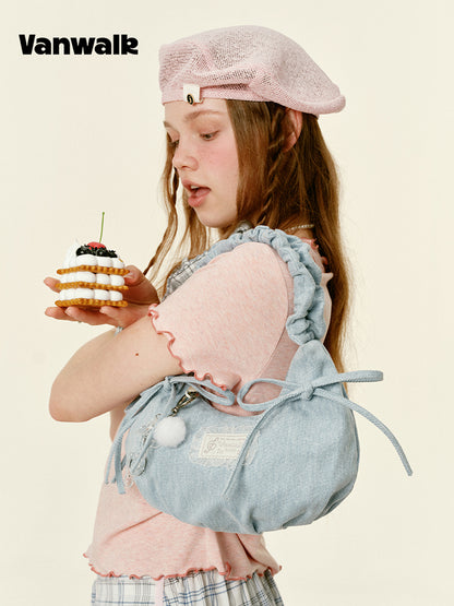 Vanwalk Gulugulu Ballerina Bow Crescent Bag