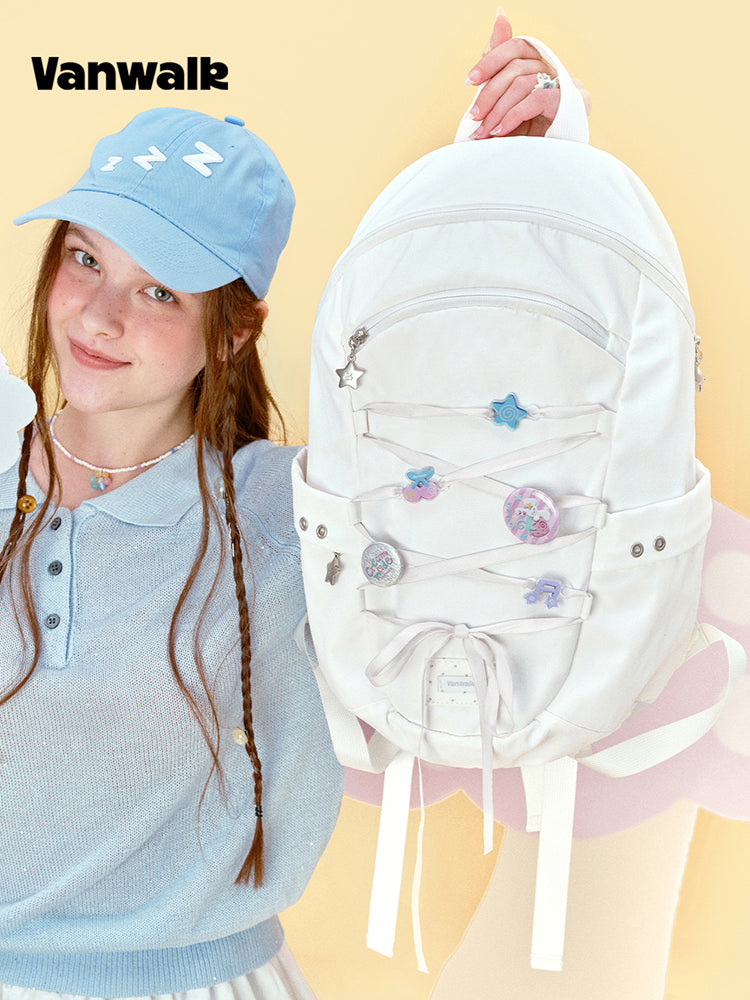 Vanwalk Gulugulu Bow Tie Cute Backpack