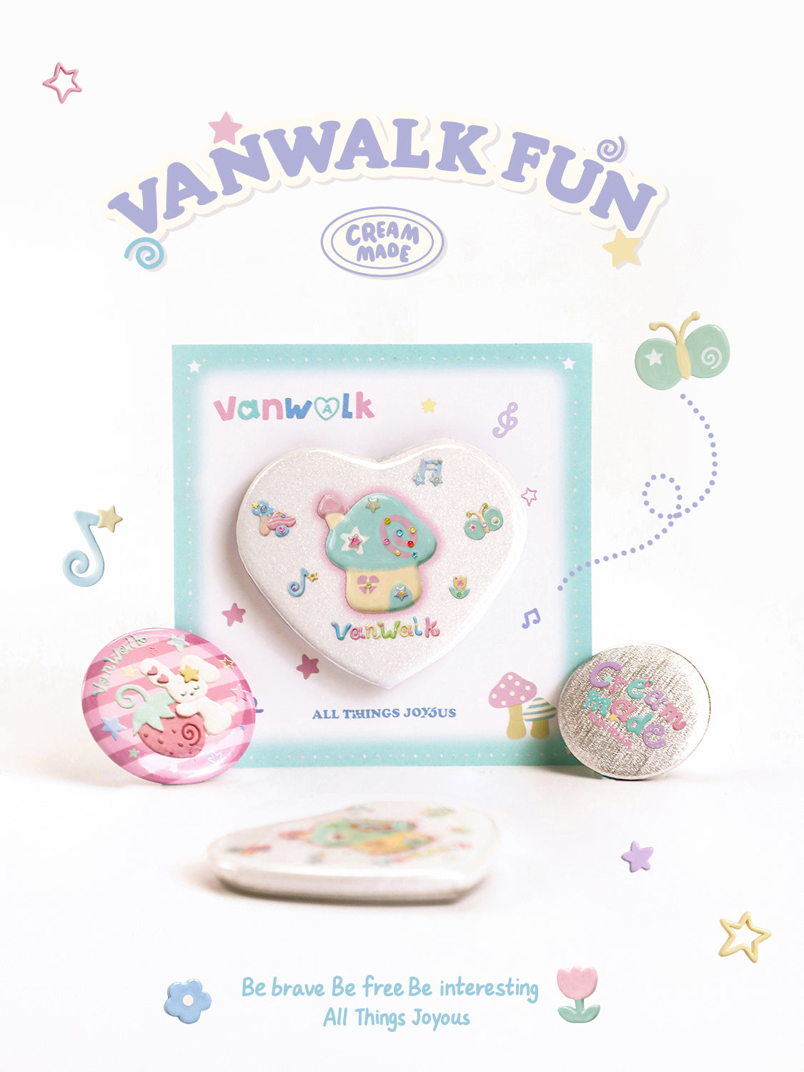 Vanwalk Gulugulu Cartoon Pin Badge