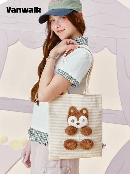 Vanwalk Gulugulu Cute Plush Doll Shoulder Bag
