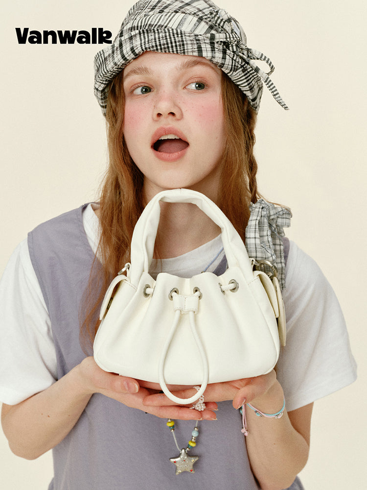 Vanwalk Gulugulu Macaron Drawstring Cloud Handbag