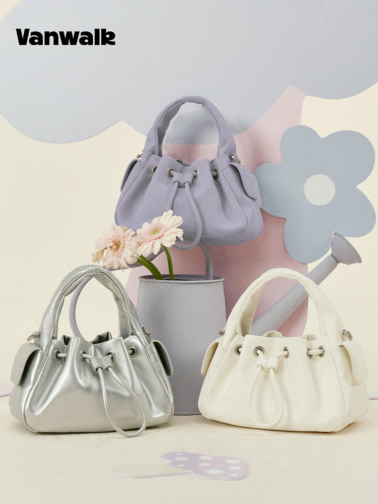 Vanwalk Gulugulu Macaron Drawstring Cloud Handbag