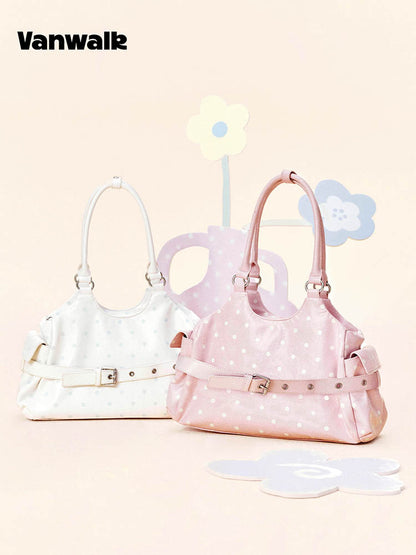 Vanwalk Gulugulu Polka Dots Moto Shoulder Bag
