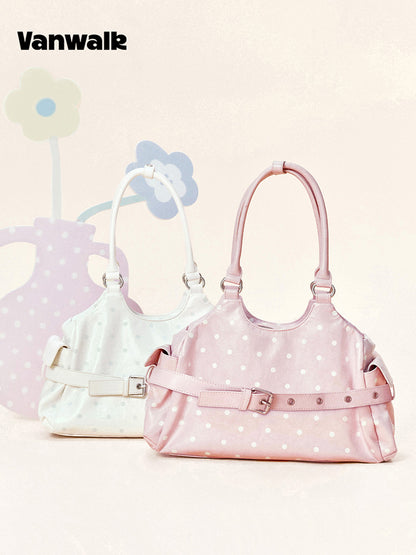 Vanwalk Gulugulu Polka Dots Moto Shoulder Bag