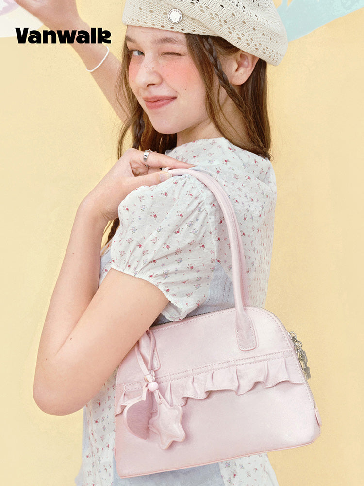 Vanwalk Gulugulu Ruffle Shell Shoulder Bag