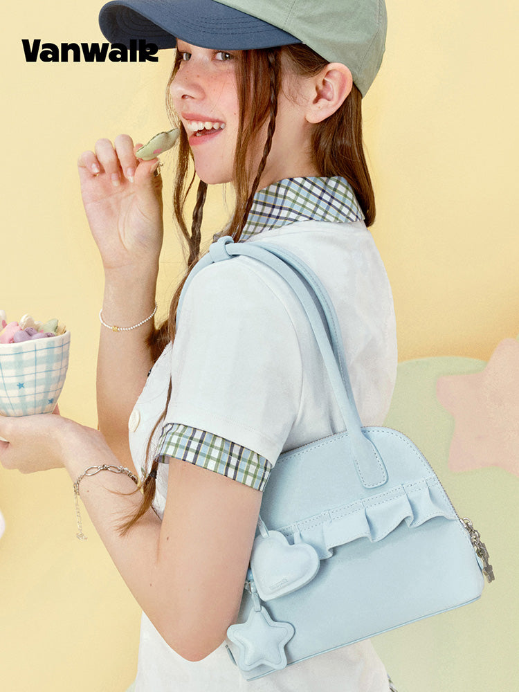 Vanwalk Gulugulu Ruffle Shell Shoulder Bag