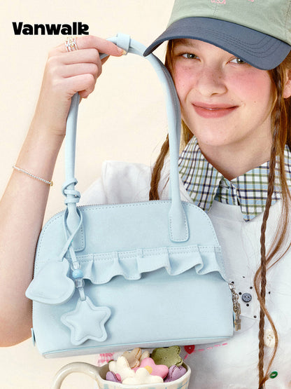 Vanwalk Gulugulu Ruffle Shell Shoulder Bag