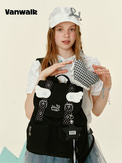 Vanwalk Gulugulu Strawberry Yogurt Drawstring Backpack