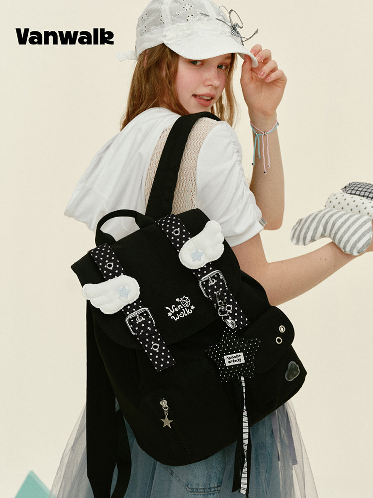 Vanwalk Gulugulu Strawberry Yogurt Drawstring Backpack