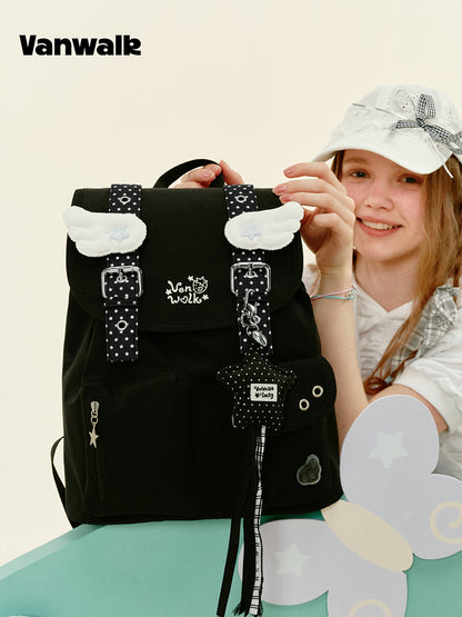 Vanwalk Gulugulu Strawberry Yogurt Drawstring Backpack