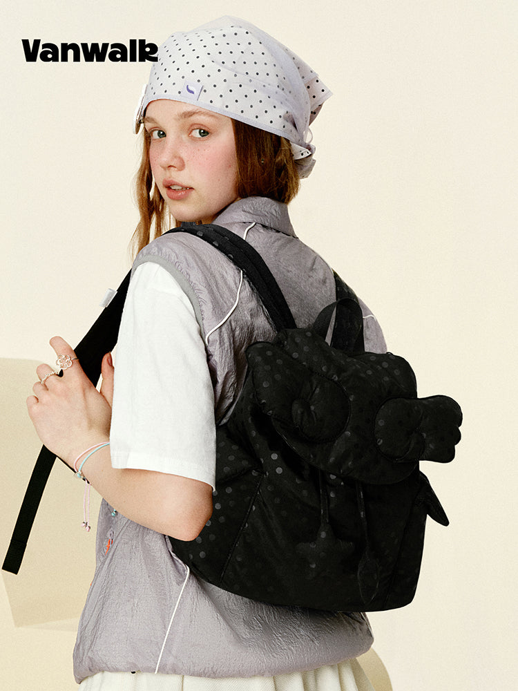 Vanwalk Gulugulu Wings Stars Drawstring Cloud Backpack